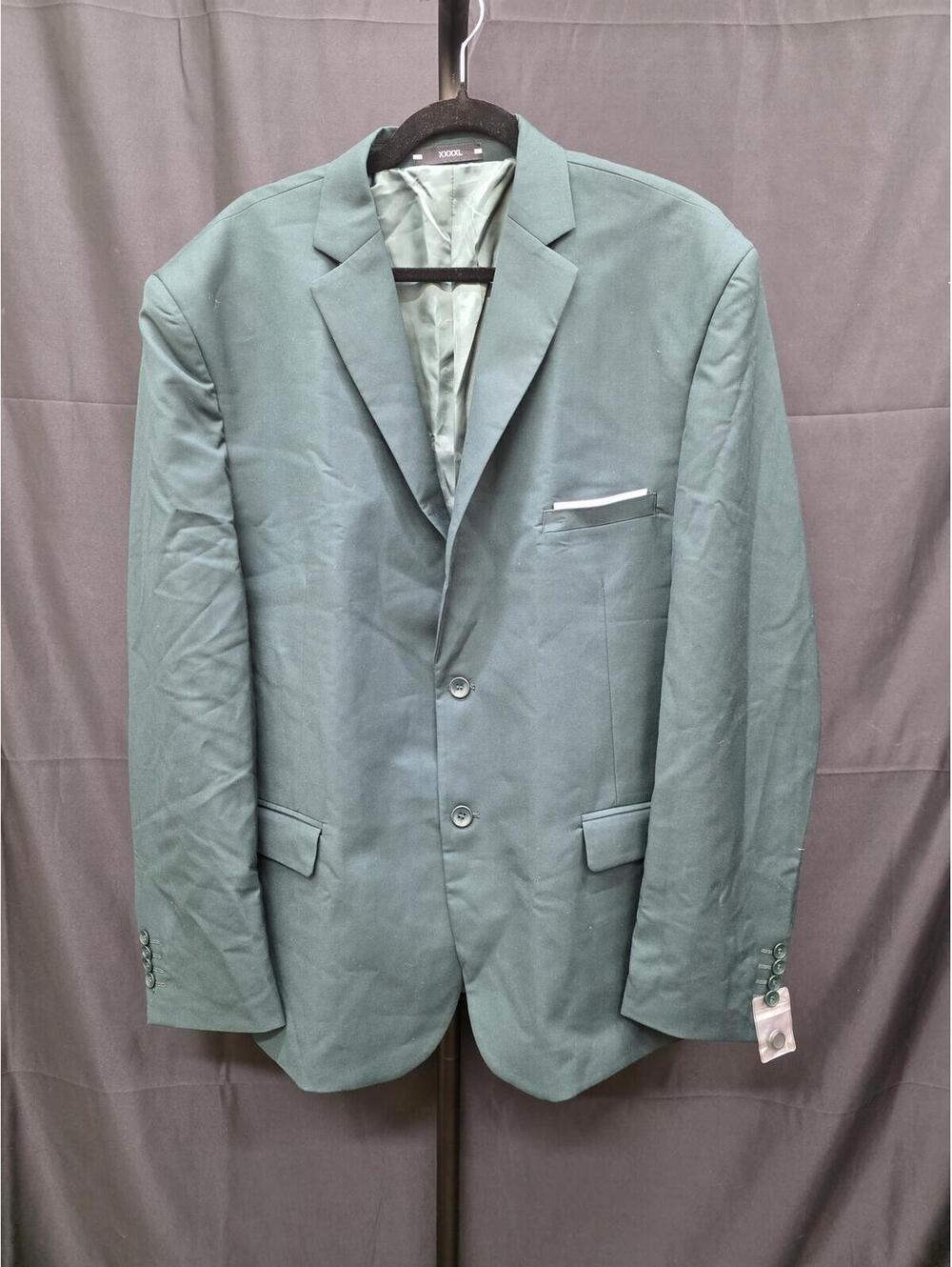 MEN’S SLIM FIT DARK GREEN BLAZER TWO BUTTON FORMAL PARTY SPORT COAT 4XL